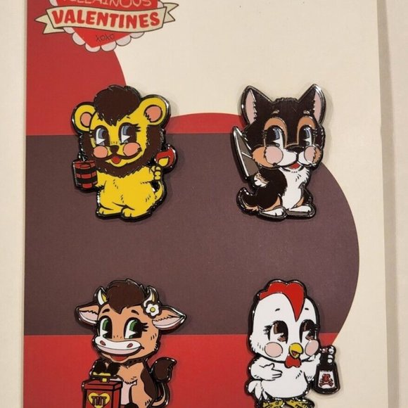 Funko Villainous Valentines Enamel Pin Set 4 Piece NEW - Picture 9 of 12